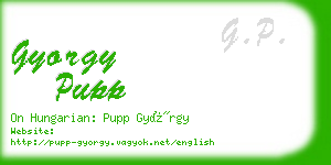 gyorgy pupp business card